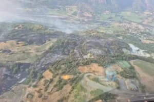 incendio Verrayes valle d'aosta