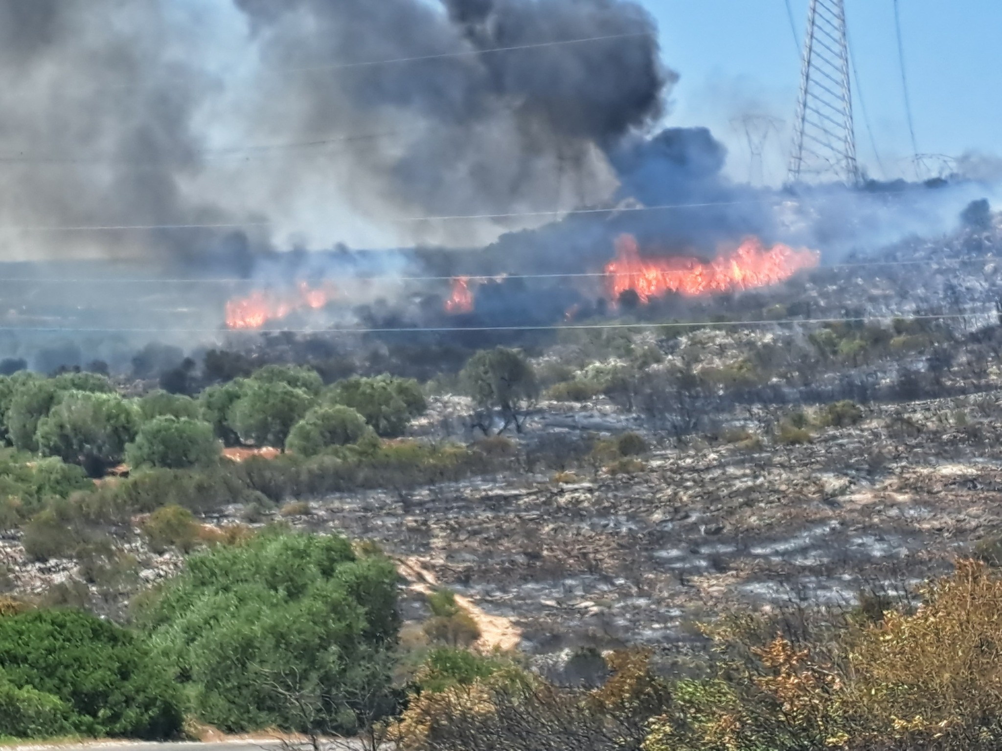 Puglia, vasto incendio a Grottaglie: “chiudete le finestre” | FOTO