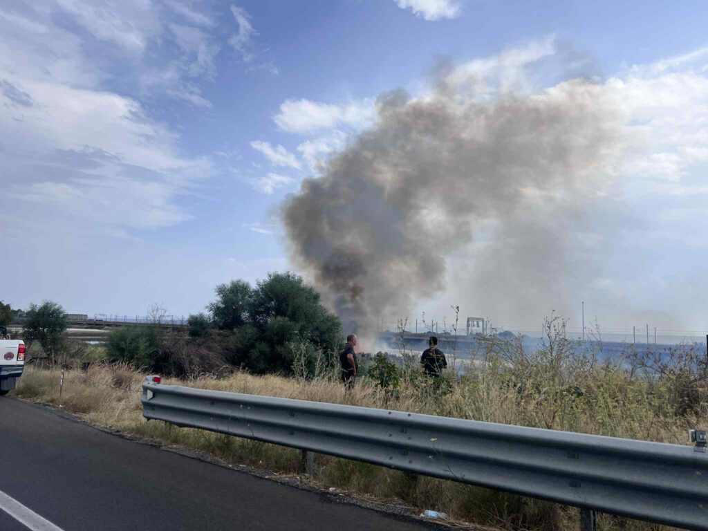 incendio oasi saline ioniche