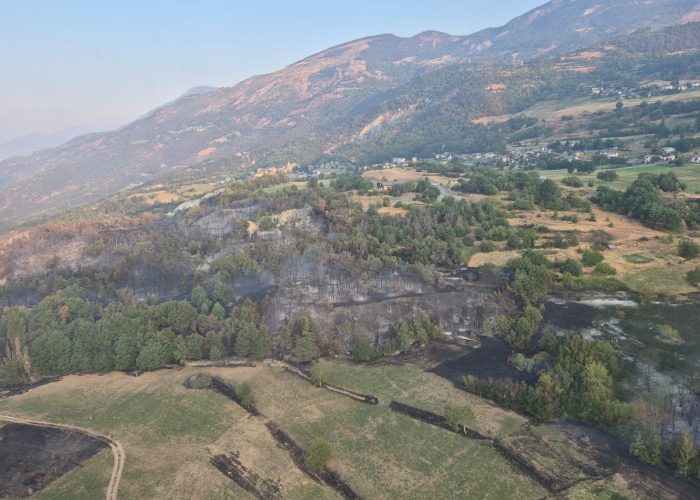 Valle d’Aosta, spento l’incendio tra Saint-Denis e Verrayes: in fumo 50 ettari