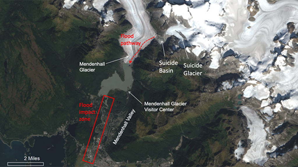 inondazione glaciale alaska
