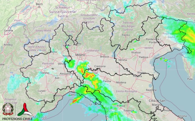 maltempo nord italia oggi, primi temporali