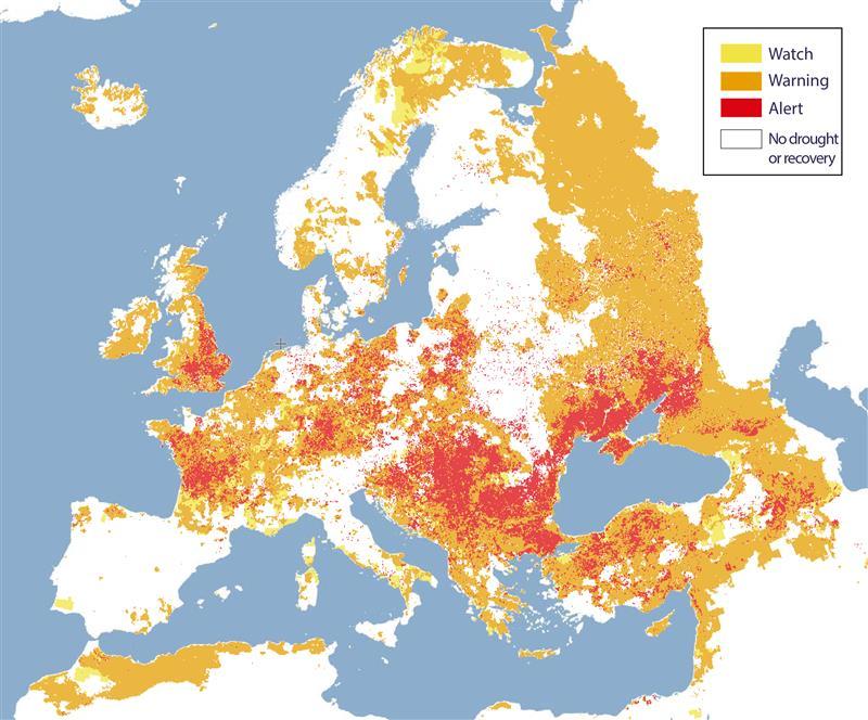 siccità europa fine luglio 2025