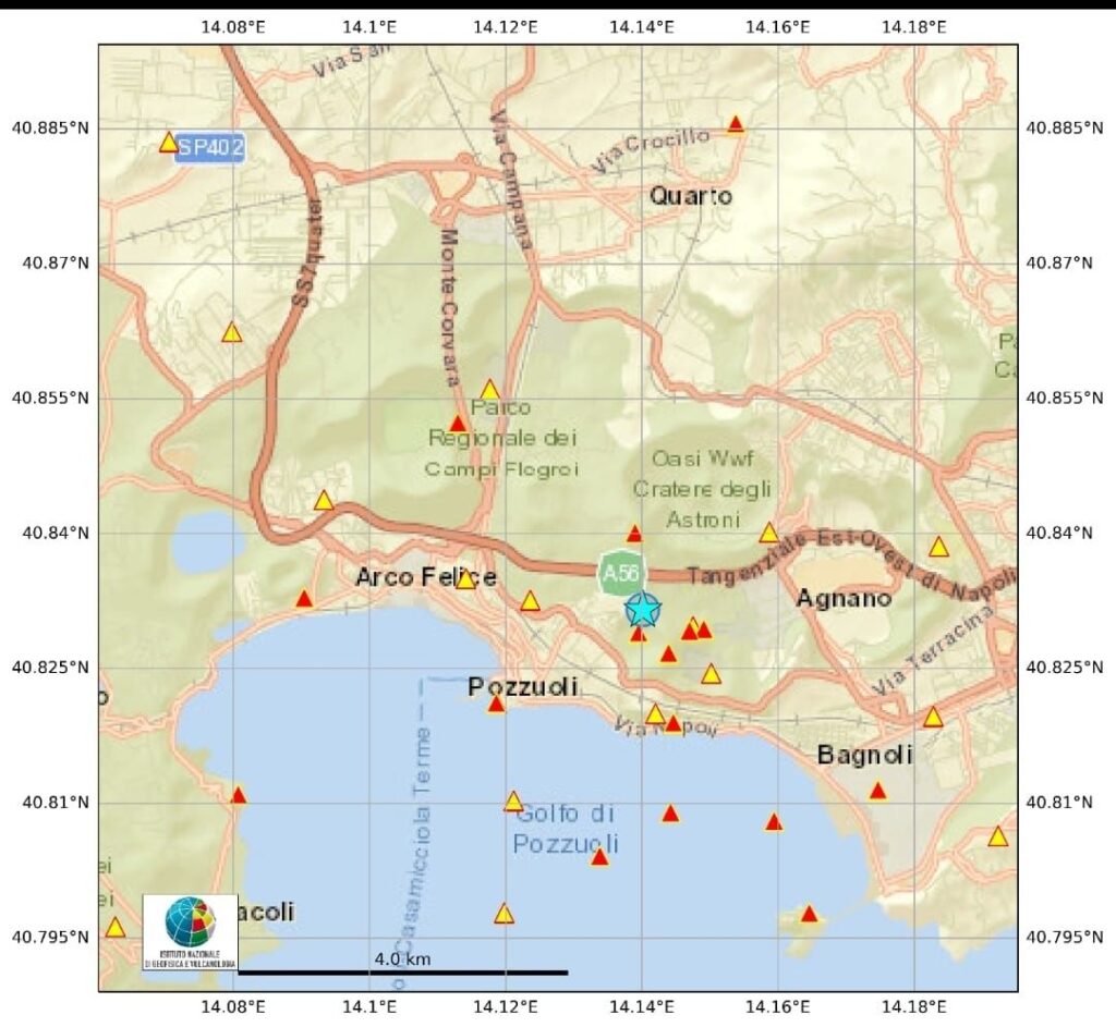 terremoto oggi pozzuoli campi flegrei