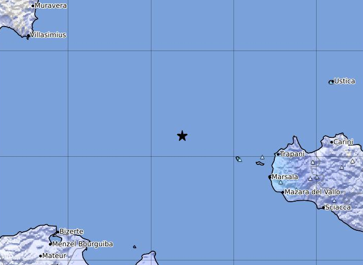 terremoto oggi tirreno trapani sicilia