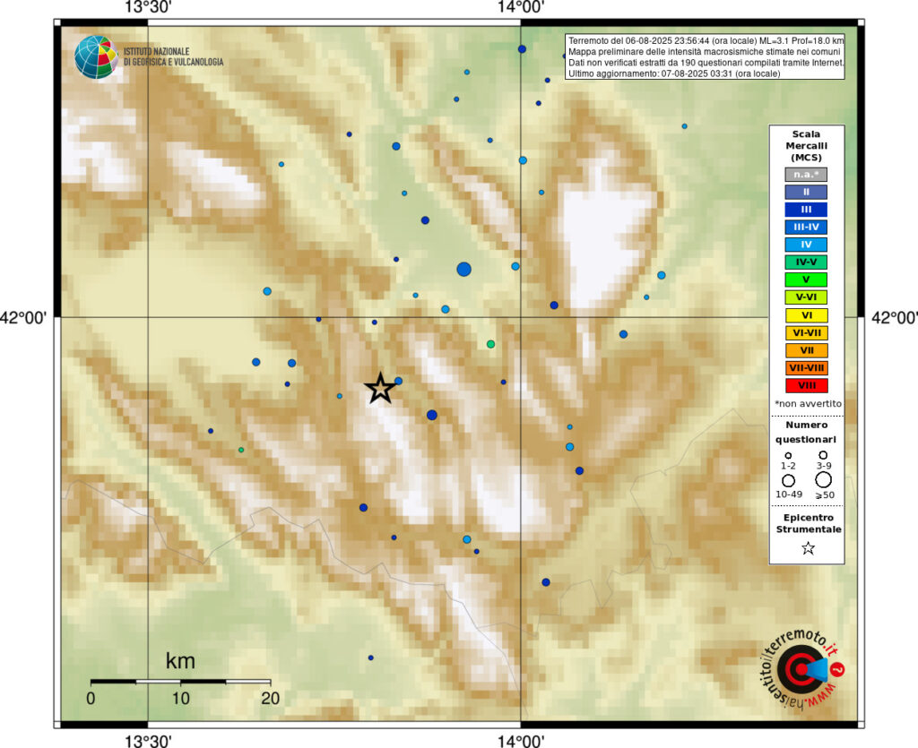 terremoto villalago l'aquila abruzzo