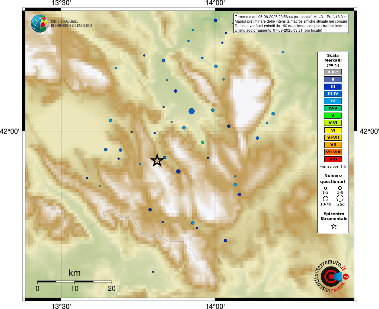 Terremoto in Abruzzo, epicentro a Villalago | DATI e MAPPE