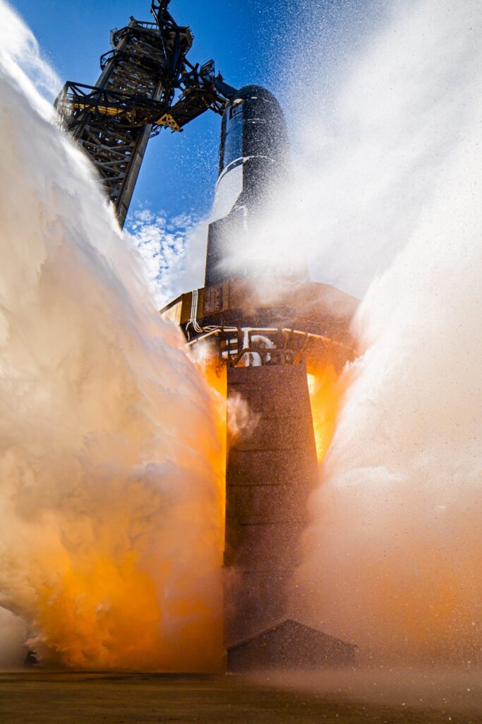 test fuoco statico starship spacex