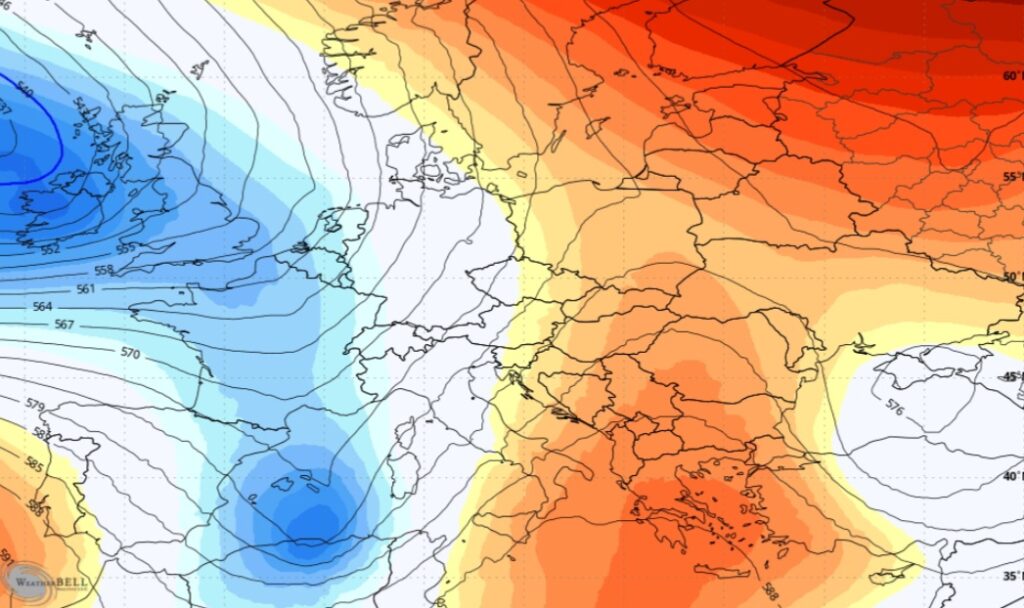 Anomalie geopotenziali 500 hpa 10 settembre
