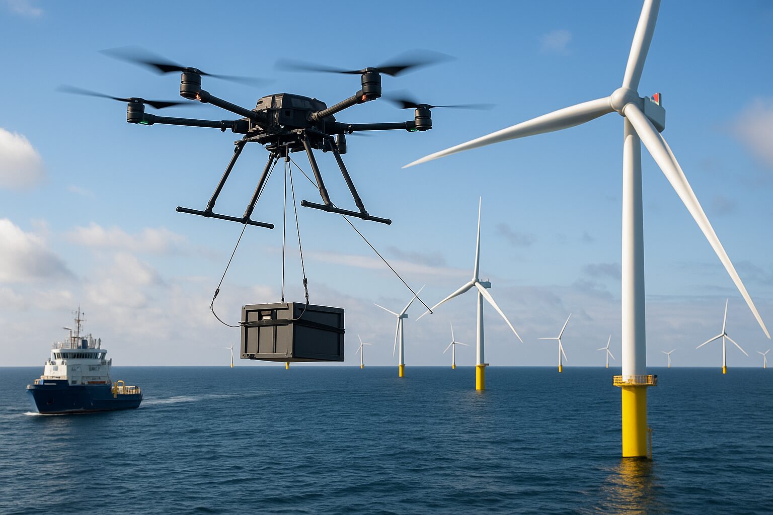 Droni cargo rivoluzionano la logistica offshore: record di consegne per Ørsted nel Regno Unito | FOTO