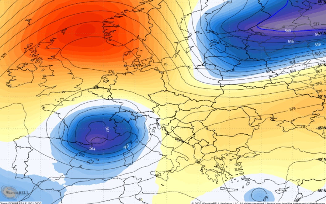 Previsioni Meteo, rottura dell’anticiclone: in arrivo una goccia fredda e maltempo diffuso