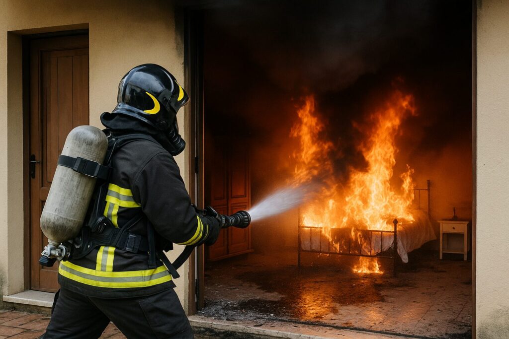 Incendio villetta