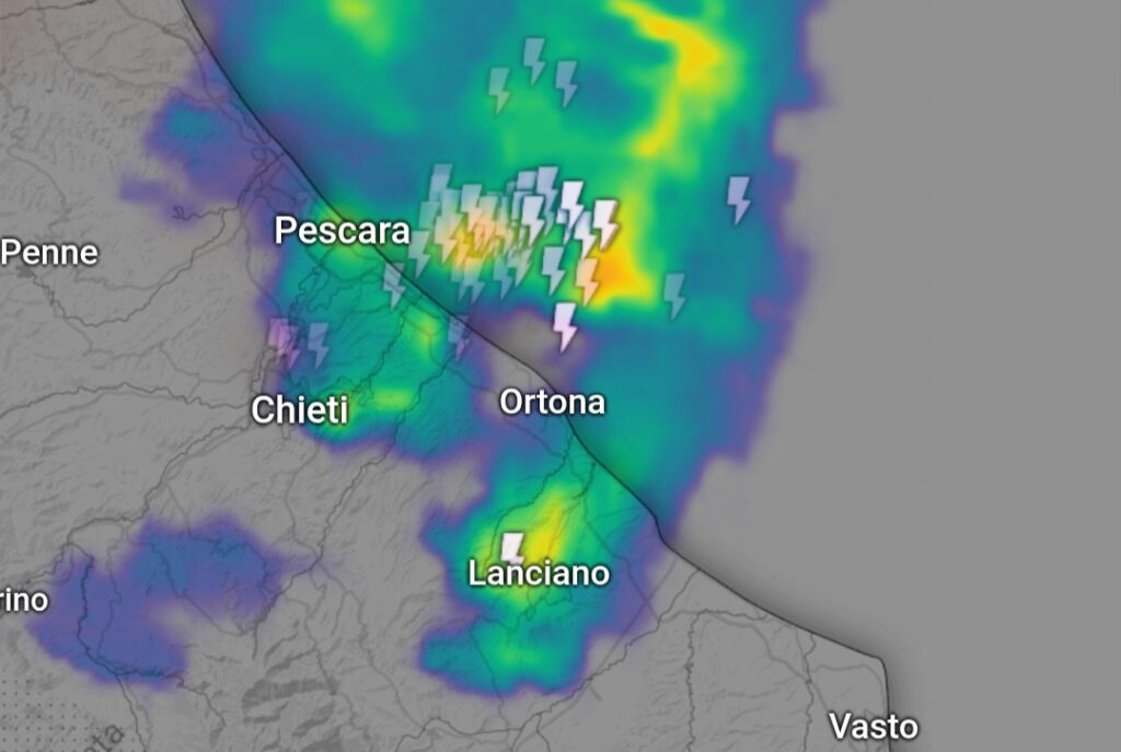 Maltempo Abruzzo temporali
