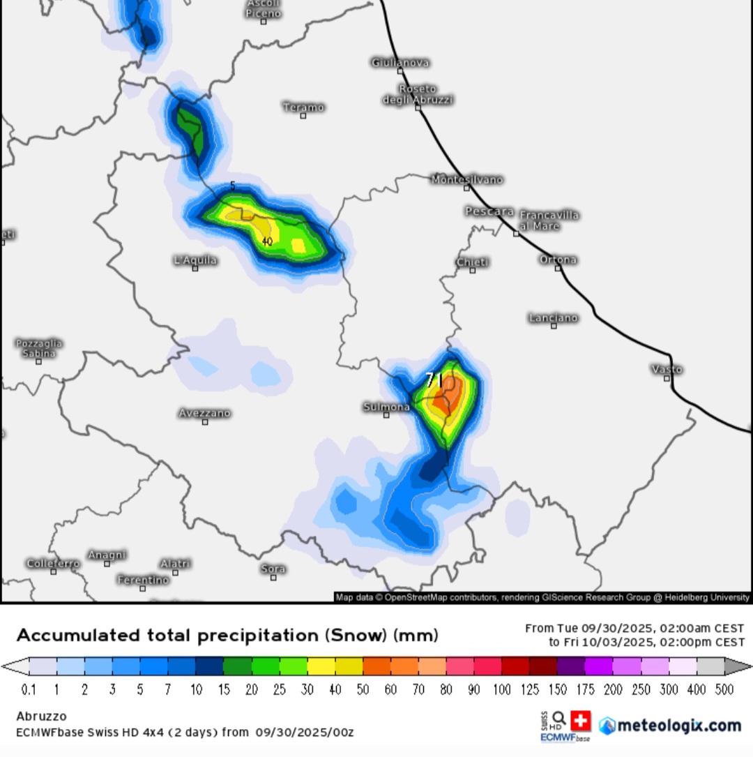 Neve Abruzzo prossimi giorni