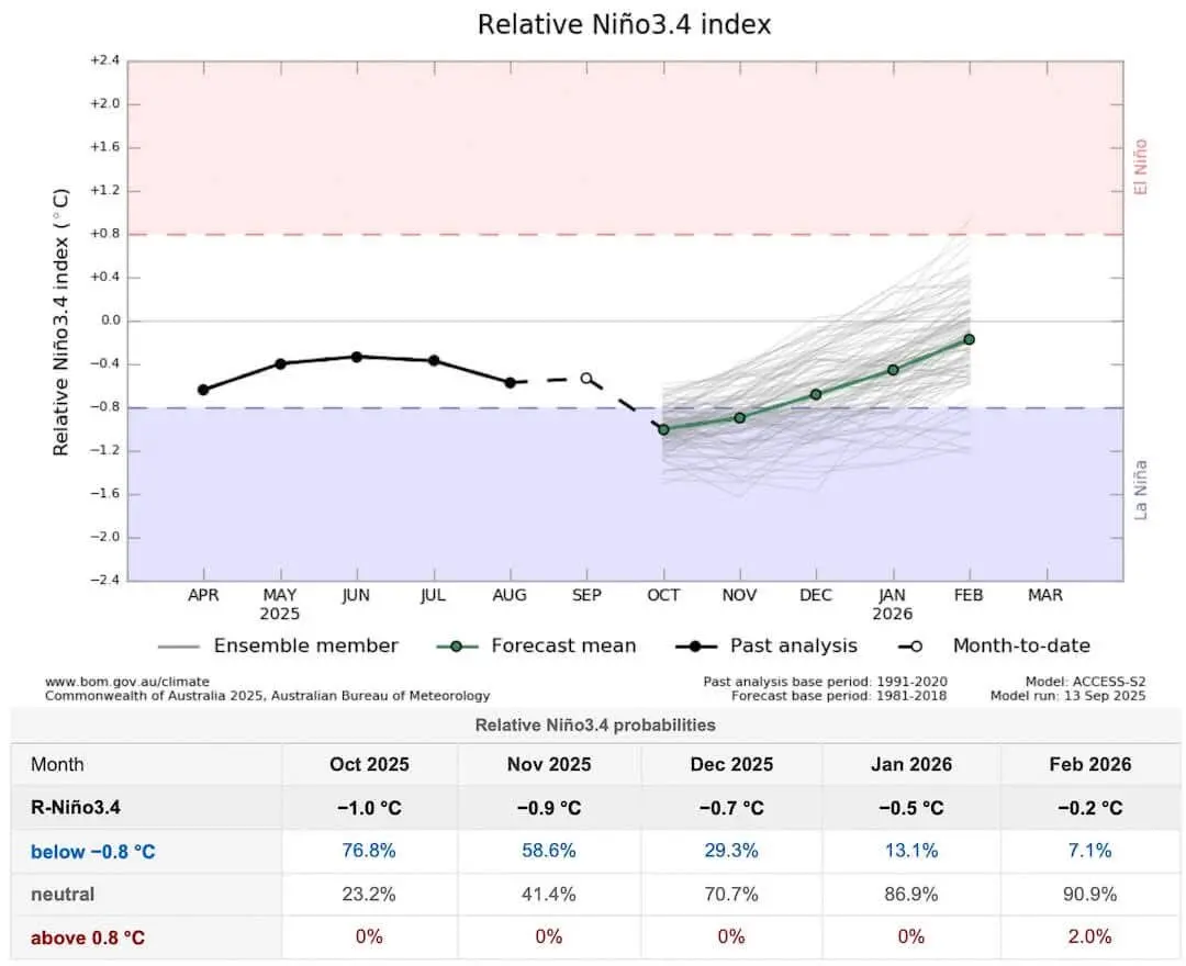 Probabilità El Niño 