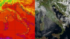 Temperature massime e satellite 14 settembre