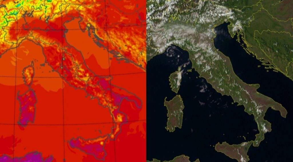Temperature massime e satellite 15 settembre