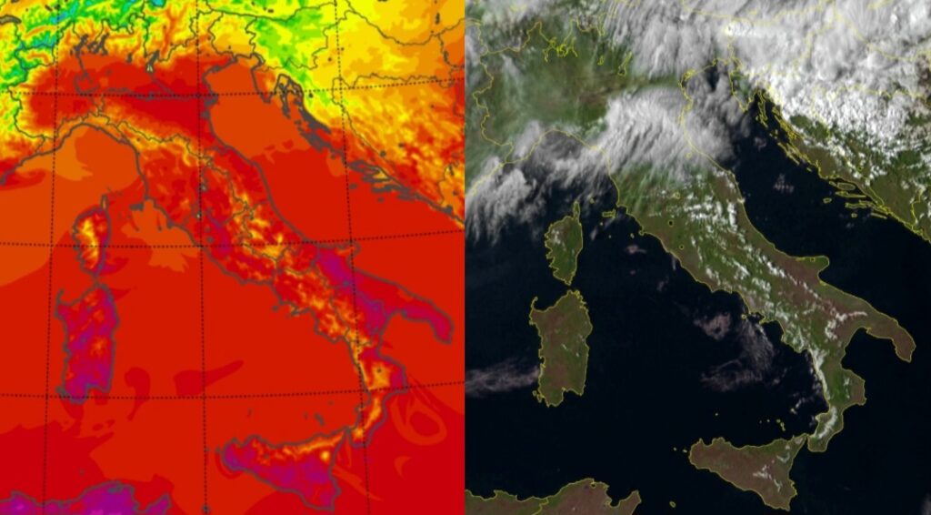 Temperature massime e satellite 16 settembre