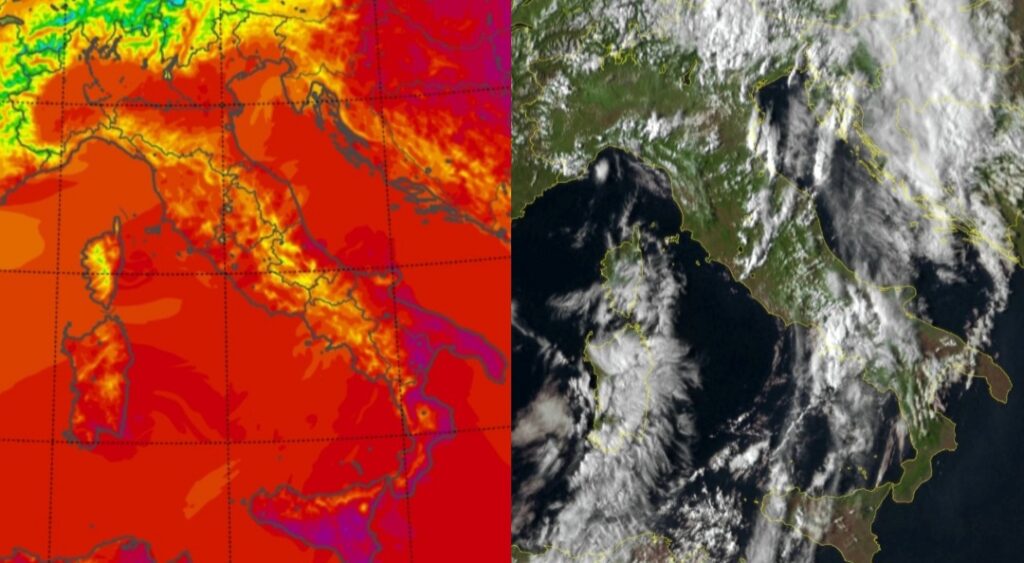 Temperature massime e satellite 2 settembre