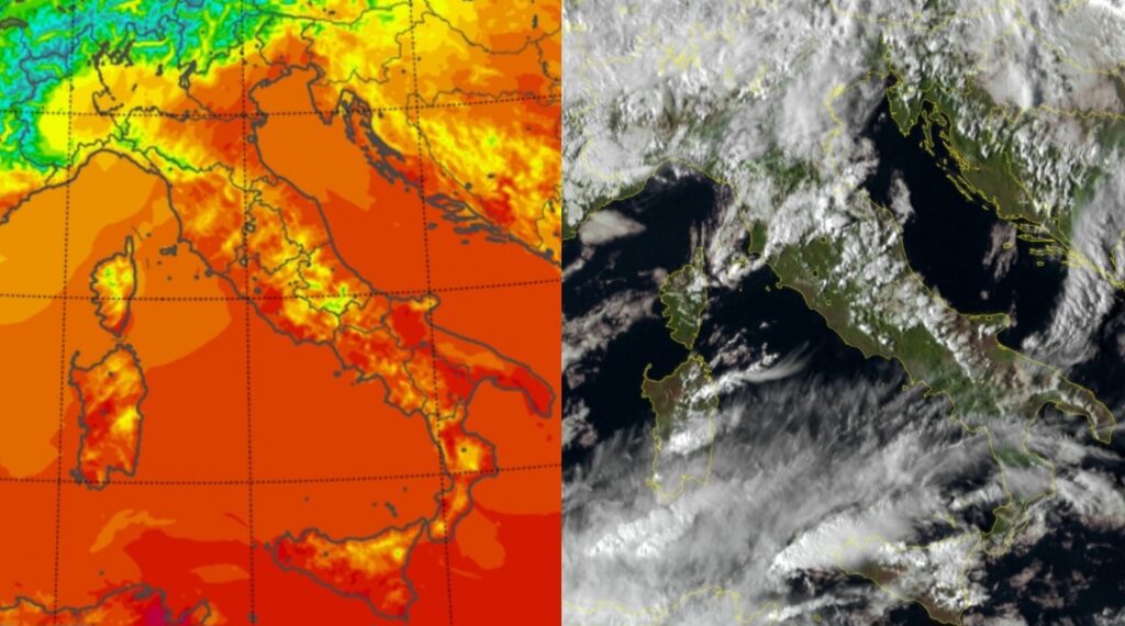 Temperature massime e satellite 26 settembre