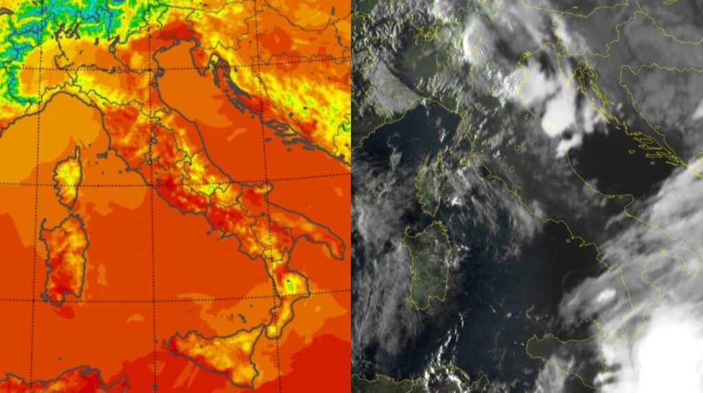 Temperature massime e satellite 27 settembre