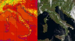 Temperature massime e satellite 3 settembre