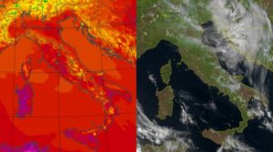 Temperature massime e satellite 7 settembre