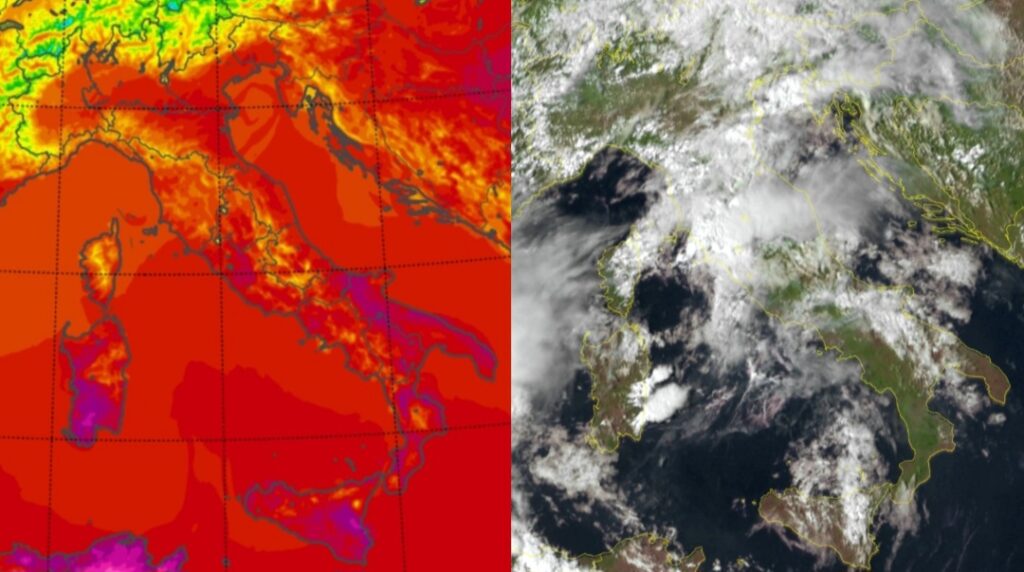 Temperature massime e satellite 9 settembre