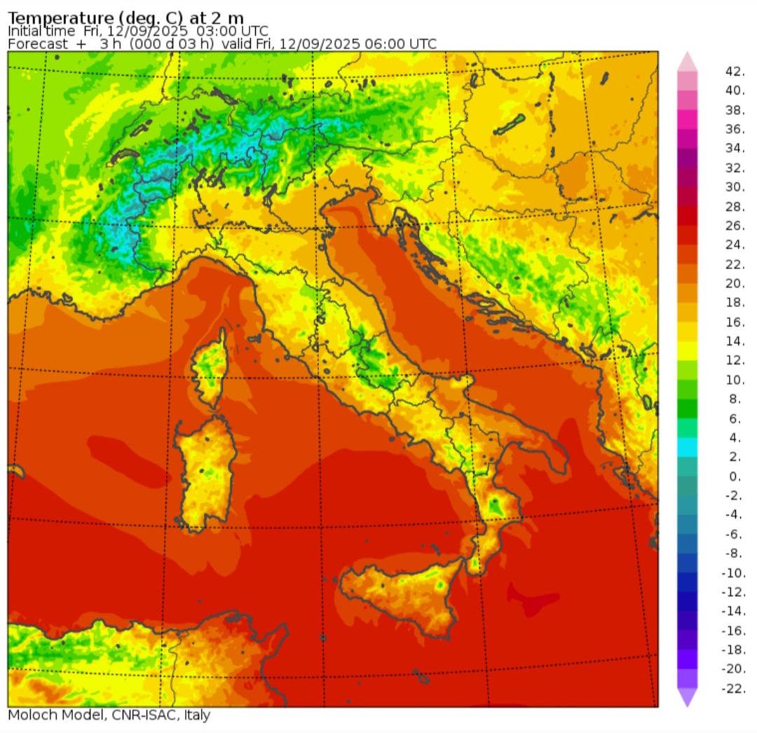 Temperature minime 12 settembre