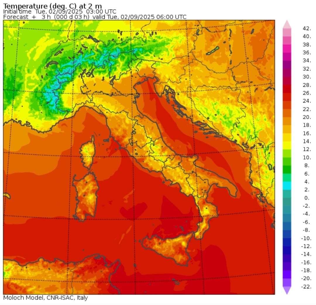 Temperature minime 2 settembre