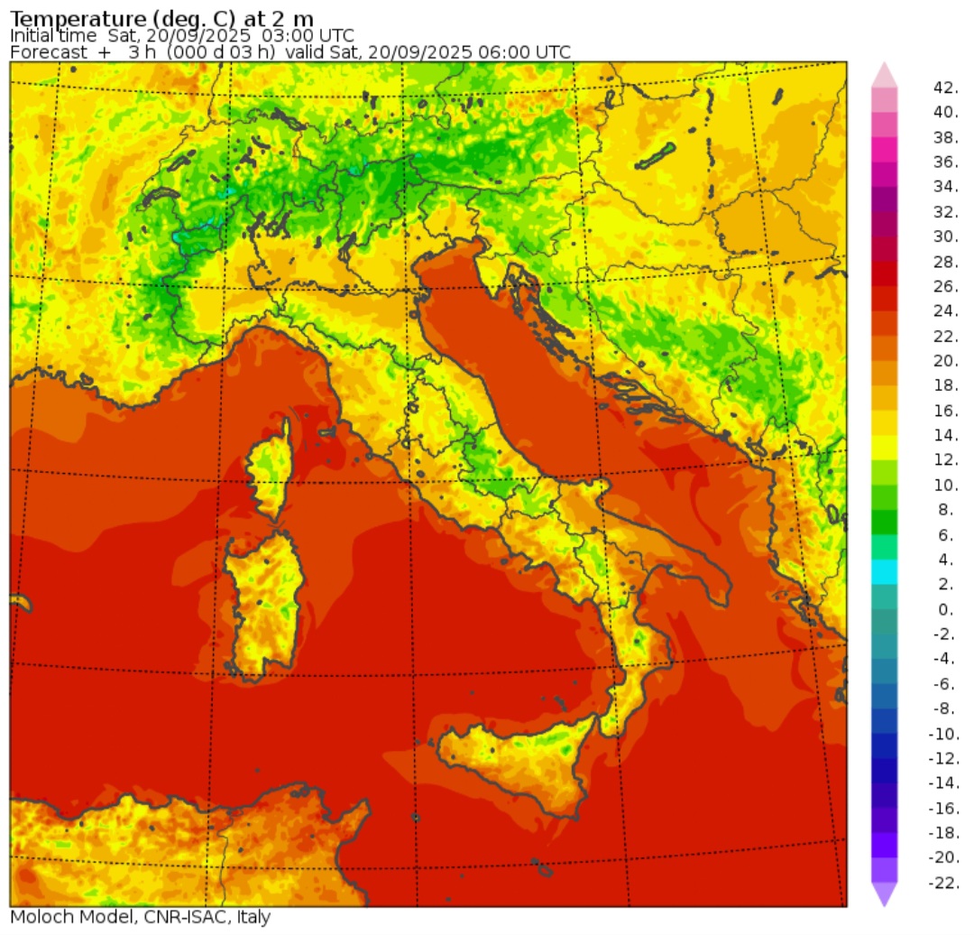 Temperature minime 20 settembre