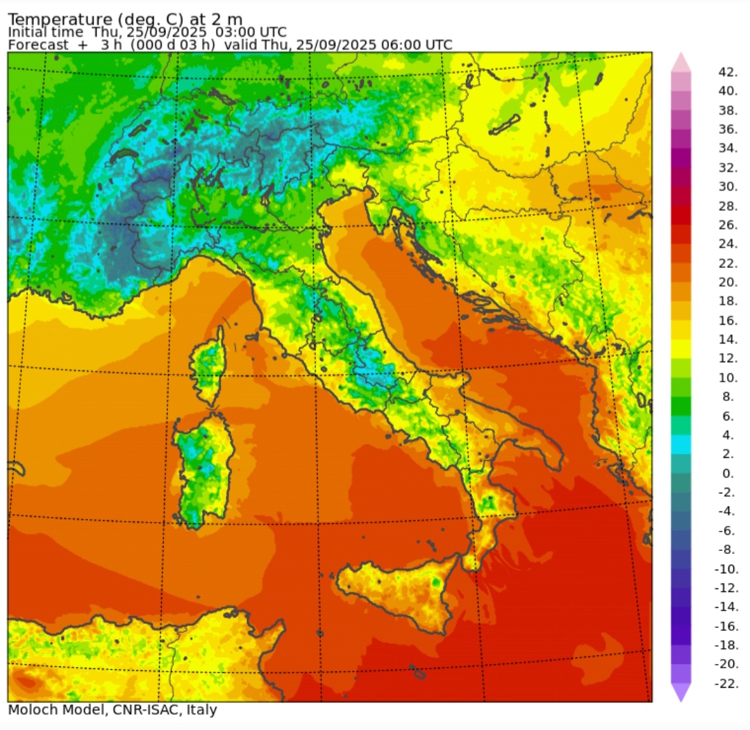 Temperature minime 25 settembre