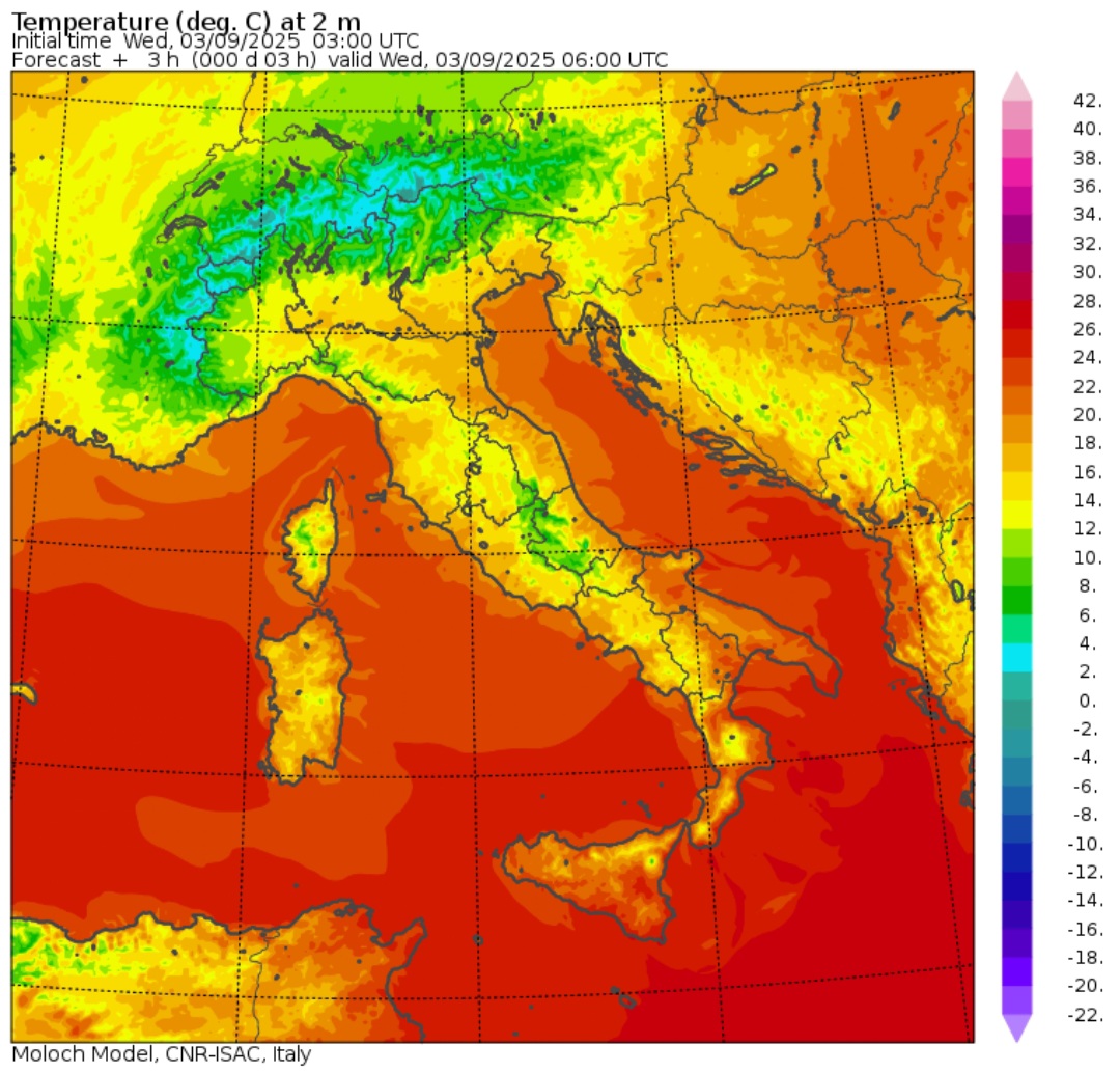 Temperature minime 3 settembre