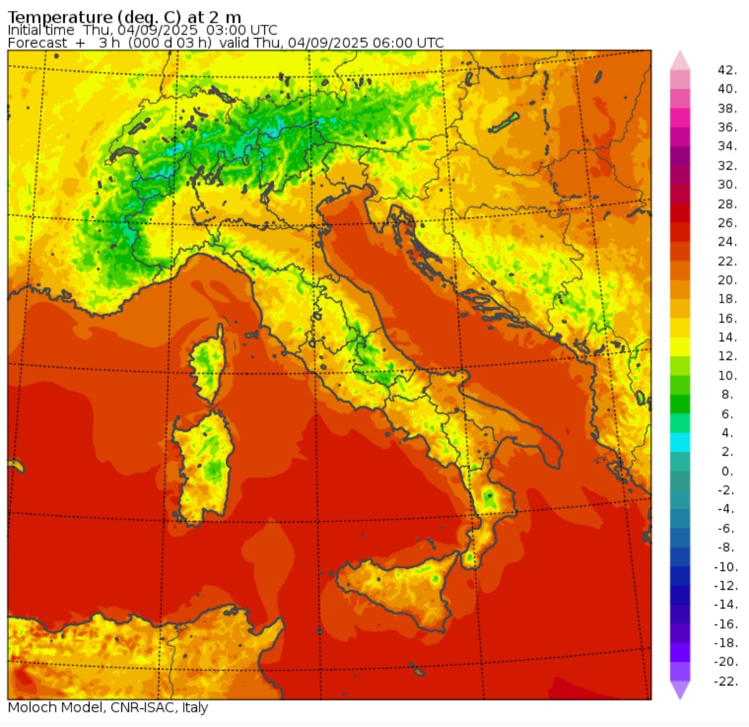 Temperature minime 4 settembre
