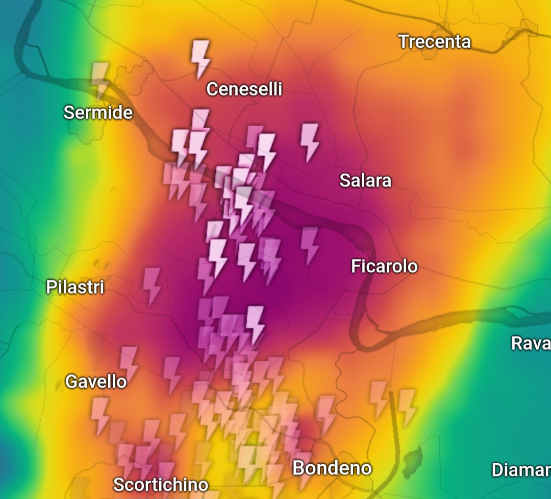 Temporale tra Mantova e Rovigo