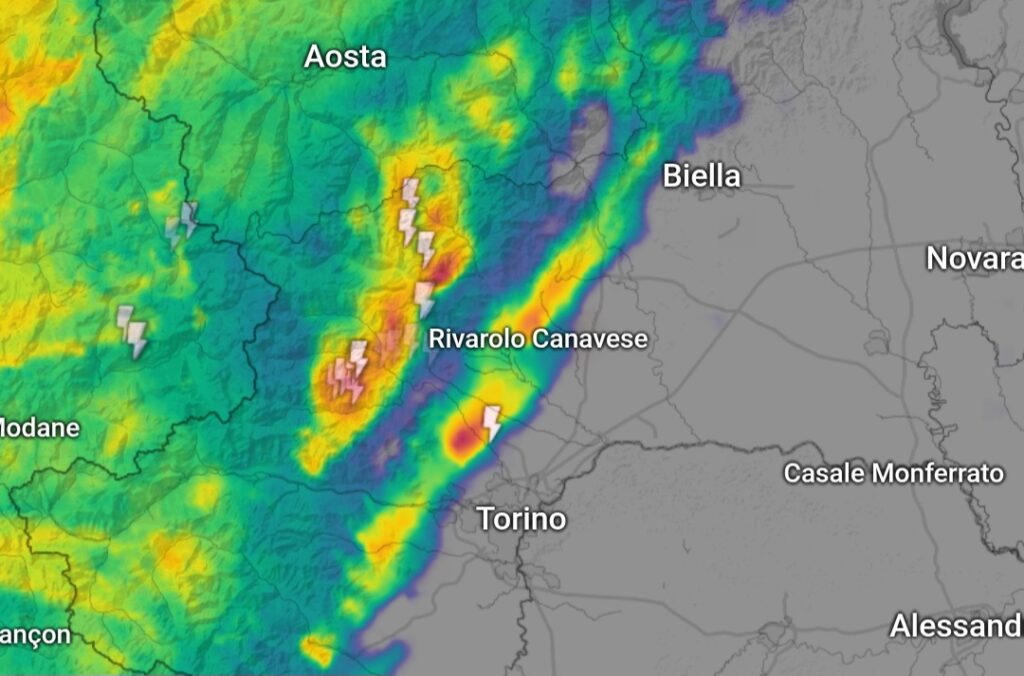 Temporali val d'Aosta e Piemonte