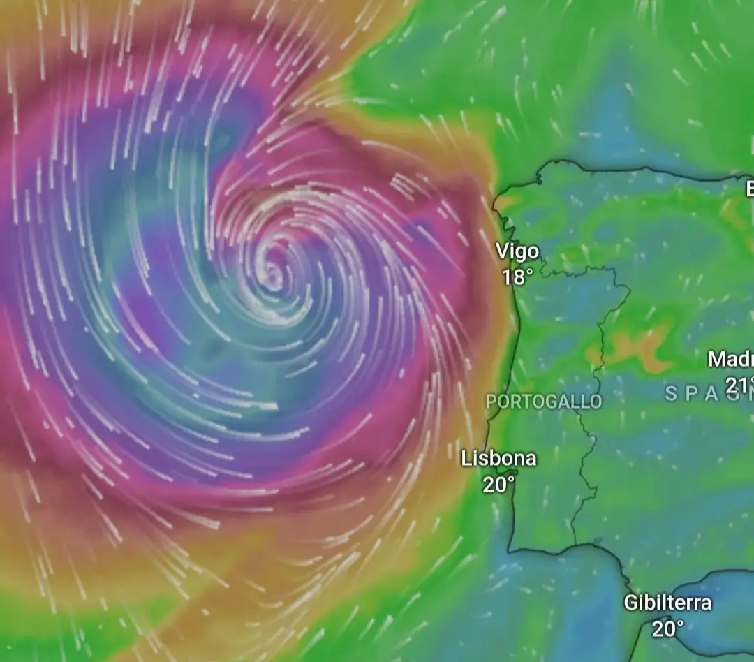 Uragano Gabrielle Portogallo 