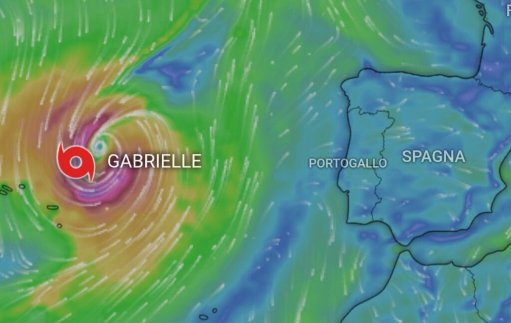 Uragano Gabrielle dettagli