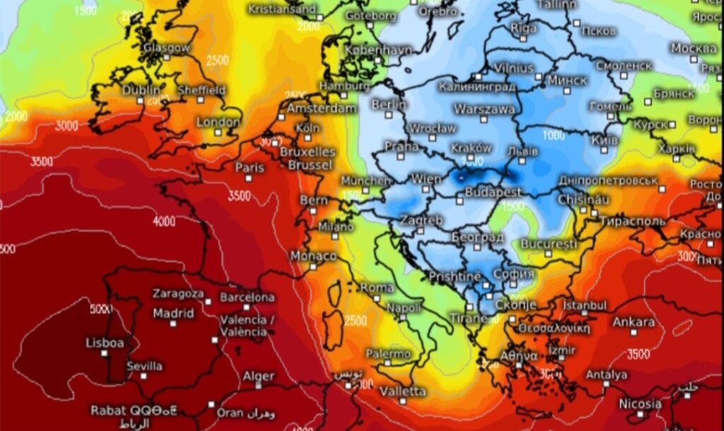 Zero termico Europa 3 ottobre