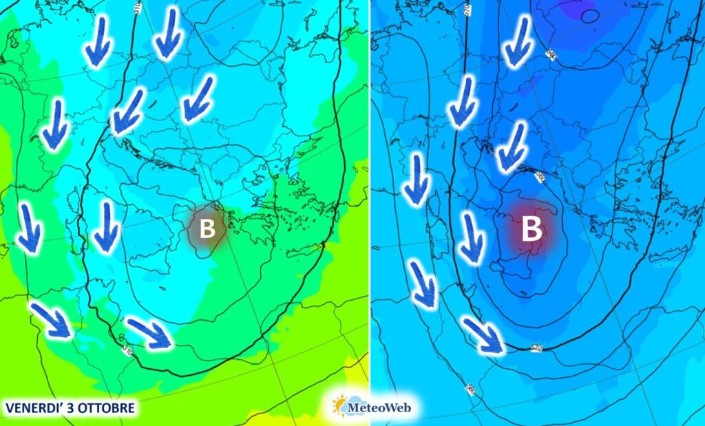 allerta meteo freddo neve italia 3 ottobre 2025