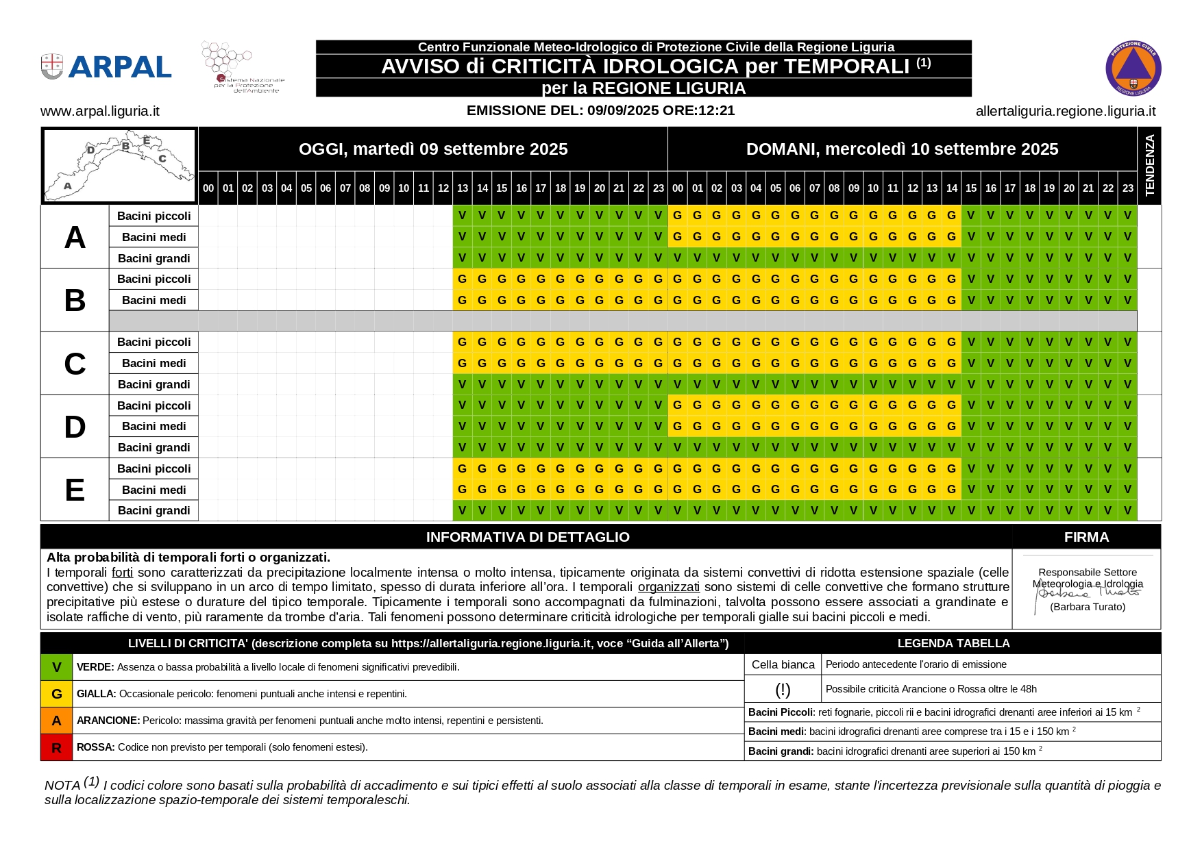 allerta meteo liguria 10 settembre