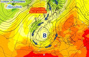 allerta meteo lunedì 22 settembre 2025