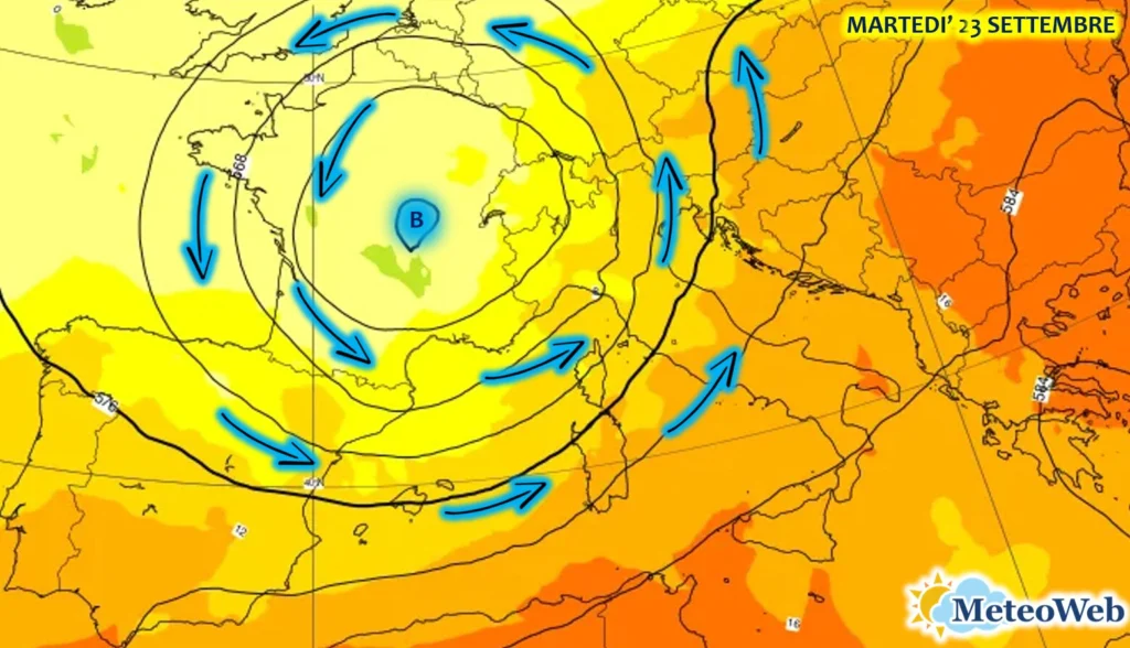 allerta meteo martedì 23 settembre