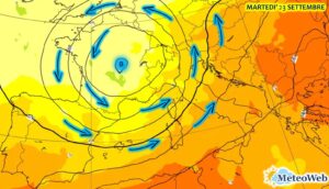 allerta meteo martedì 23 settembre
