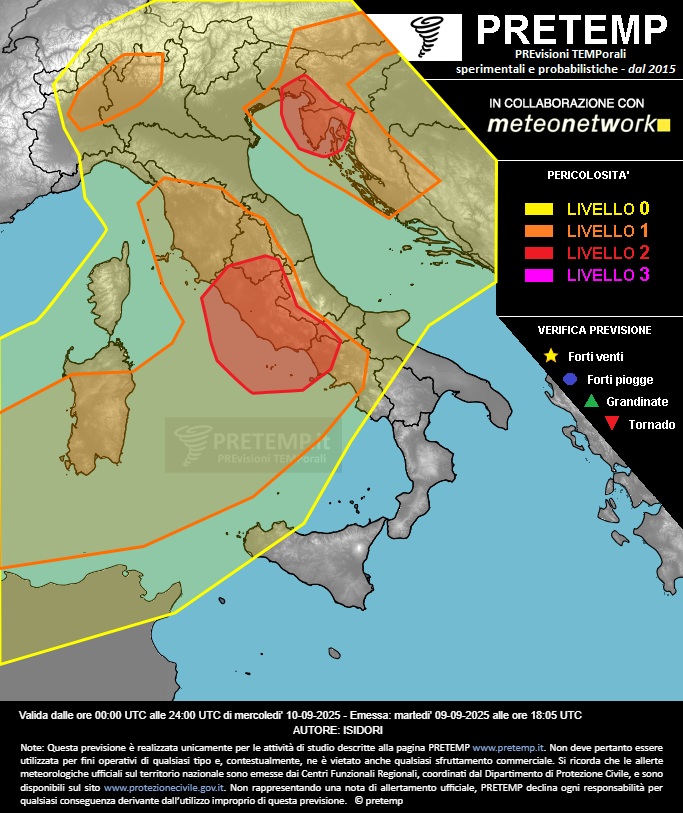 allerta meteo oggi 10 settembre