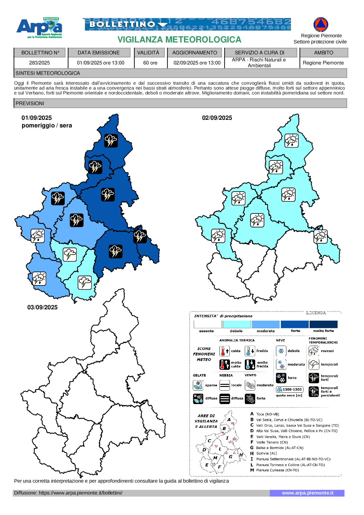allerta meteo piemonte
