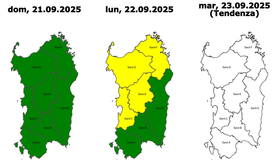 allerta meteo sardegna 22 settembre