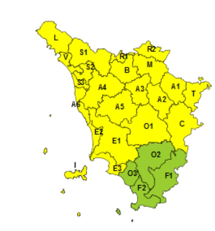 allerta meteo toscana 1-2 settembre