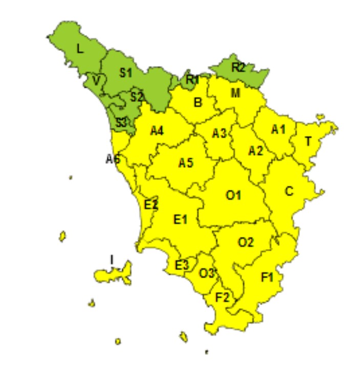 allerta meteo toscana 22-23 settembre