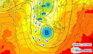 allerta meteo venerdì 3 ottobre 2025